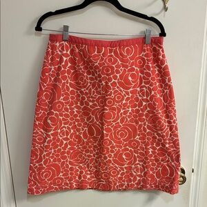 Boden Coral Floral A-Line Skirt Sz 8R